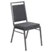 Flash Furniture FD-LUX-SIL-DKGY-GG Hercules Series Stacking Chair, 600 lb. Dark Gray Vinyl Upholstered, Silver Vein Metal Frame 1 image