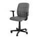 Flash Furniture GO-1691-1-GY-A-GG Clayton Mid-Back Swivel Task Chair, 34-38.75" Height, 250 lb, Vinyl Upholstery, Gray 1 image