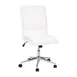 Flash Furniture GO-21111-WH-GG Madigan Office Chair, 18-22" Adjustable Seat Height, 300 lb., LeatherSoft Upholstery, Chrome Base 1 image