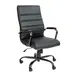 Flash Furniture GO-2286H-BK-BK-GG Whiteney Executive Office Chair, 39-1/4 to 43 Height, 250 lb, LeatherSoft, Black 1 image