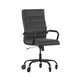 Flash Furniture GO-2286H-BK-BK-RLB-GG Whiteney Executive Swivel Office Chair, 39-1/4 to 43in Height, 250 lb, LeatherSoft Upholstery, Black 1 image