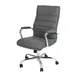 Flash Furniture GO-2286H-GR-GG Whiteney Executive Office Chair, 39-1/4 to 43 Height, 250 lb, LeatherSoft Upholstery, Gray 1 image