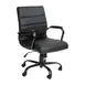 Flash Furniture GO-2286M-BK-BK-GG Whitney Executive Swivel Office Chair, 37-40.75in Height, 250 lb, LeatherSoft Upholstery, Black 1 image