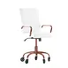 Flash Furniture GO-2286M-WH-RSGLD-RLB-GG Camilia Executive Office Chair, 37-40.75" Height, 250 lb, LeatherSoft, White, Rose Gold Arms 1 image