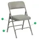 Flash Furniture HA-MC309AV-GY-GG Hercules Series 300 lb. Gray Folding Chair, Vinyl Upholstered, Powder Coat Finish 1 image