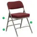 Flash Furniture HA-MC320AF-BG-GG Hercules Series Premium Folding Chair, 300 lb, Burgundy Patterned Fabric, Gray Powder Coat 1 image