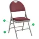 Flash Furniture HA-MC705AF-3-BY-GG Hercules Series Extra Large Folding Chair, 300 lb Capacity, Burgundy Fabric Upholstery, Gray Powder Coat 1 image