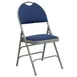 Flash Furniture HA-MC705AF-3-NVY-GG Hercules Series Extra Large Folding Chair, 300 lb, Navy Blue Fabric, 18 Gauge Steel Frame, Gray Powder Coat 1 image