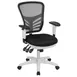 Flash Furniture HL-0001-WH-BK-GG Nicholas Swivel Task Chair, 300 lb, Mesh Back, Padded Arms, White Frame 1 image