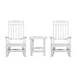 Flash Furniture JJ-C14703-2-T14001-WH-GG White Rocking Chair & Square Side Table Set, 225 lb, Polystyrene Faux Wood 1 image