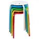 Flash Furniture LE-S1-MC-GG Stacking Bar Stool 5-Unit, 17-1/2" Height, 265 lbs, Polycarbonate Seat, Steel 1 image