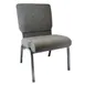 Flash Furniture PCHT-111 Advantage Stackable Chair, 20-1/2"W, Charcoal Gray, Upholstered Back & Seat, Steel Frame 1 image