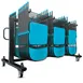 Flash Furniture QIN-FRCW45425-GG Hawkins Mobile Cart for 42 Chairs & 12 Tables, Powder Coated Steel, Black, 6 Hanging Bars 1 image