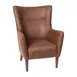 Flash Furniture QY-B235-DBR-GG Connor Wingback Accent Chair, Dark Brown Faux Leather, Wooden Frame 1 image