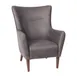 Flash Furniture QY-B235-DGY-GG Connor Wingback Accent Chair, Dark Gray Faux Leather, Wooden Frame 1 image