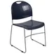 Flash Furniture RUT-188-NY-GG Hercules Series Ultra Compact Stacking Chair, 880 lb. weight capacity, Navy Blue Polypropylene Seat & Back, Black Powder Coated Metal Frame 1 image