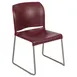 Flash Furniture RUT-238A-BY-GG Hercules Series 880 lbs Stackable Reception Chair, Gray Metal Frame, Burgundy Polypropylene Seat & Back 1 image