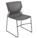 Flash Furniture RUT-438-GY-GG Hercules Series Stacking Chair, 661 lb, Gray Polypropylene Seat & Back, Black Metal Frame 1 image