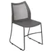Flash Furniture RUT-498A-GY-GG Hercules Series 661 lb Stacking Chair, Gray Plastic Seat & Back, Metal Frame 1 image