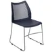 Flash Furniture RUT-498A-NY-GG Hercules Series Stacking Chair, 661 lb, Navy Blue, Plastic Seat & Back, Gray Powder Coated Metal Frame 1 image