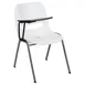Flash Furniture RUT-EO1-WH-RTAB-GG Hercules Series Ergonomic Shell Chair, 880 lbs, White, Plastic Seat & Back, Right Handed Tablet Arm 1 image
