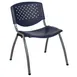Flash Furniture RUT-F01A-NY-GG Hercules Series Stacking Chair, 880 lb, Navy, Polypropylene Seat & Back, Titanium Powder Coated Metal Frame 1 image