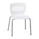Flash Furniture RUT-NC618-WH-GG HERCULES Series 770 lbs Ergonomic Stack Chair with Lumbar Support White 1 image