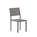 Flash Furniture SB-CA108-GRY-GG Finch Patio Chair, Gray, 300 lbs, Stackable, Faux Teak Poly Slats, Metal Frame 1 image