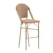 Flash Furniture SDA-AD642001-F-BS-NATWH-LTNAT-GG Lourdes Stacking French Bistro Stool, 30" Bar Height, 600 lb. Weight Capacity, Natural/White Polyethylene Rattan, Light Natural Aluminum Frame 1 image