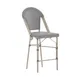 Flash Furniture SDA-AD642107-CS-BLKWH-LTNAT-GG Marseille Stacking French Bistro Counter Stool, 26" seat height, 600 lb. weight capacity, black and white textilene 1 image
