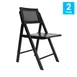 Flash Furniture SK-220905-BLK-GG Galene Folding Chair, Cane Rattan Back, Solid Wood Frame & Seat, Black 1 image