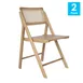 Flash Furniture SK-220905-NAT-GG Galene Folding Chair, Cane Rattan Back, Solid Wood Frame & Seat, Natural Finish 1 image