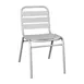 Flash Furniture TLH-015C-GG Lila Patio Stacking Chair, 352 lb, Aluminum Ladder Back, Silver 1 image