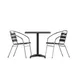 Flash Furniture TLH-ALUM-28SQ-017BK2-GG Lila 27.5x27.5 Square Metal Table Set with 2 Black Aluminum Chairs 1 image