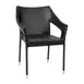 Flash Furniture TT-TT02-BK-GG Ethan Patio Stacking Chair, 300 lb, PE Rattan Wicker, Black, Steel Frame 1 image