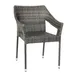 Flash Furniture TT-TT02-GY-GG Ethan Patio Stacking Chair, 300 lb, PE Rattan Wicker, Gray, Steel Frame 1 image