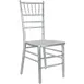 Flash Furniture WDCHI-S Advantage Chiavari Chair, Wood, Silver Finish, Ladder Back, Wood Seat 1 image