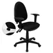 Flash Furniture WL-A654MG-BK-A-GG Linus Swivel Task Chair, 250 lb, Fabric Upholstery, Black, 35.5-39.5in Height 1 image