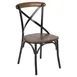 Flash Furniture X-BACK-METAL-FW Side Chair, Black, 400 lb, Wood Seat, Criss Cross Back 1 image