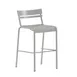 Flash Furniture XU-CH-10318-B-SIL-GG Nash Stacking Bar Stool, 300 lb. weight capacity, silver, powder coated steel, slatted back and seat 1 image