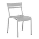 Flash Furniture XU-CH-10318-SIL-GG Nash Stack Chair, 300 lb. Quicksilver, Steel Frame, Slatted Metal Back & Seat 1 image