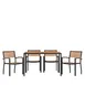 Flash Furniture XU-DG-304860064-GG 48"W Rectangular Patio Dining Table Set with 4 Stacking Chairs 1 image