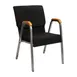 Flash Furniture XU-DG-60156-BK-GG Hercules Series 21"W Stackable Arm Chair, Fabric Upholstery, Silver Vein Steel Frame, Black 1 image