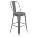 Flash Furniture XU-DG-TP001B-30-PL1G-GG Lincoln Bar Stool 30" Seat 500 lbs Gray Slat Poly Resin Steel Glides 1 image