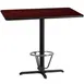 Flash Furniture XU-MAHTB-3048-T2230B-3CFR-GG 48" Rectangular Bar Height Table, Mahogany Laminate, Black PVC T-Mold Edge, 43-1/8"H 1 image