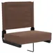 Flash Furniture XU-STA-BRN-GG Grandstand Ultra-Padded Comfort Seat, 500 lb, Black Aluminum Frame, Brown Canvas 1 image