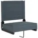 Flash Furniture XU-STA-DKBL-GG Grandstand Ultra-Padded Comfort Seat, 500 lb, Dark Blue Canvas, Black Aluminum Frame, Foldable 1 image