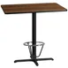 Flash Furniture XU-WALTB-3042-T2230B-3CFR-GG 42x30 Rectangular Bar Height Table, Walnut Laminate, Black PVC T-Mold Edge, MDF Core 1 image