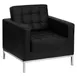 Flash Furniture ZB-LACEY-831-2-CHAIR-BK-GG Hercules Lacey Series Chair, LeatherSoft Upholstery, Black, Button Tufted 1 image