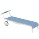 emuamericas E198 Tiki Chaise, Stackable, Outdoor/Indoor, Textilene Fabric, Aluminum Frame, Powder Coated 1 image